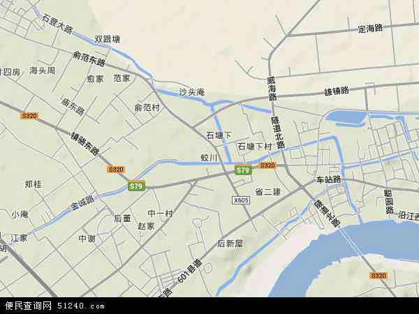 蛟川地形图 - 蛟川地形图高清版 - 2024年蛟川地形图