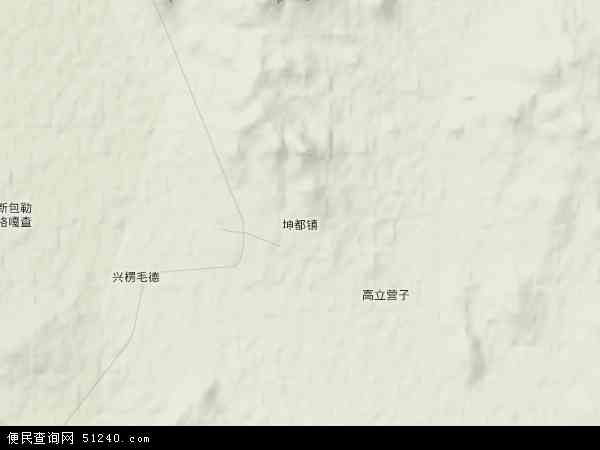 坤都镇地形图 - 坤都镇地形图高清版 - 2024年坤都镇地形图