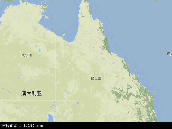 昆士兰地形图 - 昆士兰地形图高清版 - 2024年昆士兰地形图