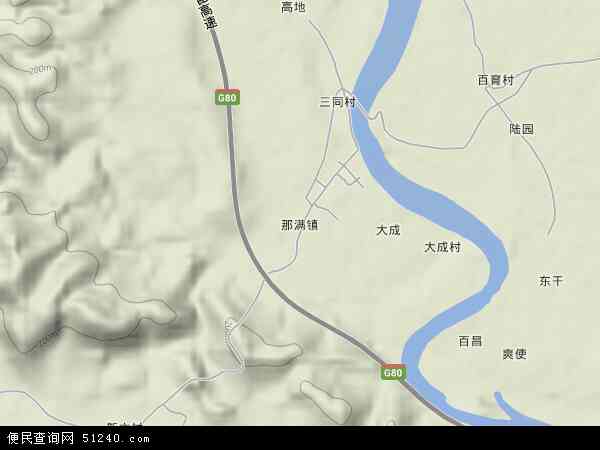 田阳县地形图图片