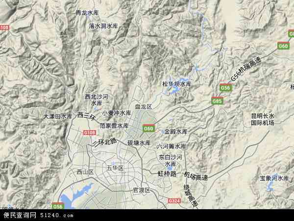  云南省 昆明市 盘龙区本站收录有:2021盘龙区地图高清版