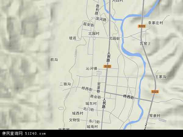 沁河镇地形图 - 沁河镇地形图高清版 - 2024年沁河镇地形图