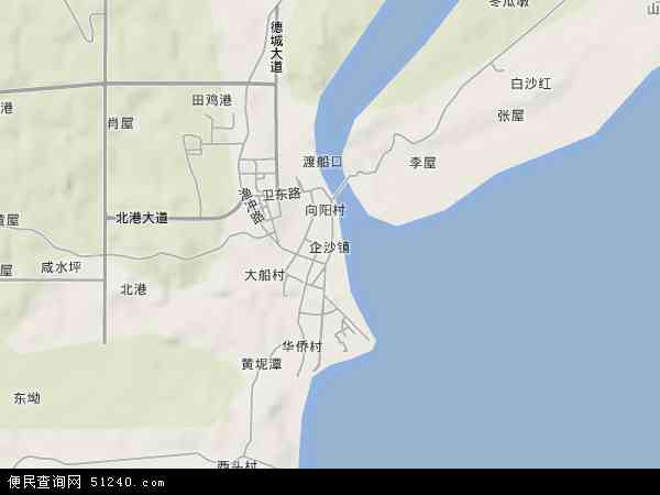 企沙镇地图图片