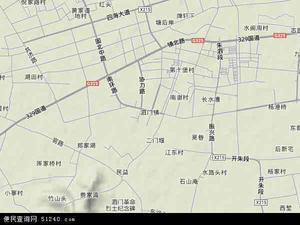 泗门镇地形图 - 泗门镇地形图高清版 - 2024年泗门镇地形图