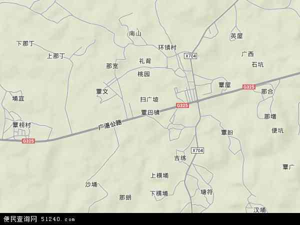 覃巴镇地形图 - 覃巴镇地形图高清版 - 2024年覃巴镇地形图