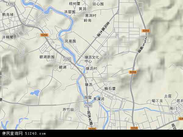 塘沥村地形图 - 塘沥村地形图高清版 - 2024年塘沥村地形图