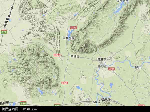中国 广西壮族自治区 贵港市 覃塘区本站收录有:2021覃塘区卫星地图
