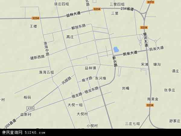 益林镇地形图 - 益林镇地形图高清版 - 2024年益林镇地形图