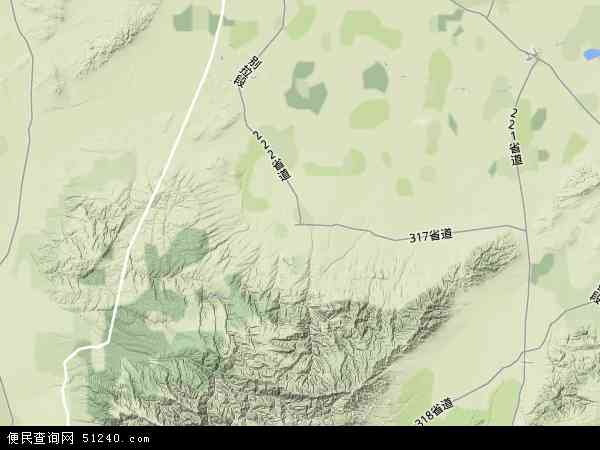 裕民县地形图 - 裕民县地形图高清版 - 2024年裕民县地形图