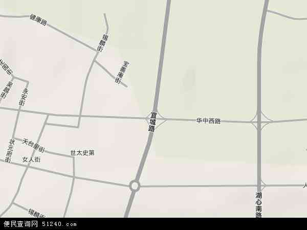 宜城路地形图 - 宜城路地形图高清版 - 2024年宜城路地形图