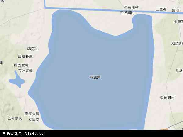 涨渡湖地形图 - 涨渡湖地形图高清版 - 2024年涨渡湖地形图