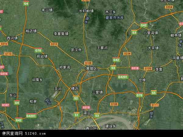 武汉市 黄陂区黄陂区卫星地图 本站收录有:2021黄陂区卫星地图高清版