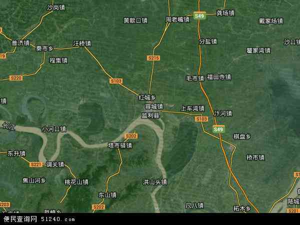 湖北省监利县高清地图图片