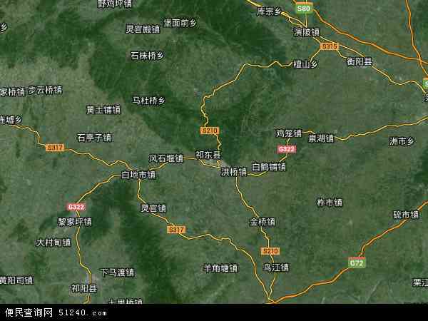 祁东县城地图图片