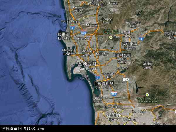 圣迭戈卫星地图 - 圣迭戈高清卫星地图 - 圣迭戈高清航拍地图 - 2024年圣迭戈高清卫星地图