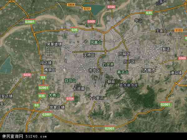 济南市实景地图高清版图片