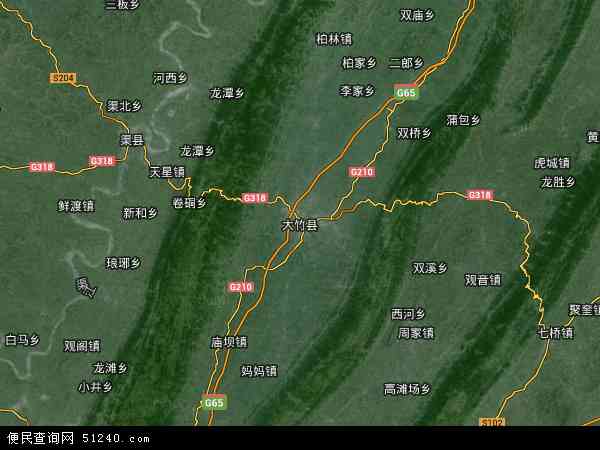 大竹县高清晰卫星地图图片