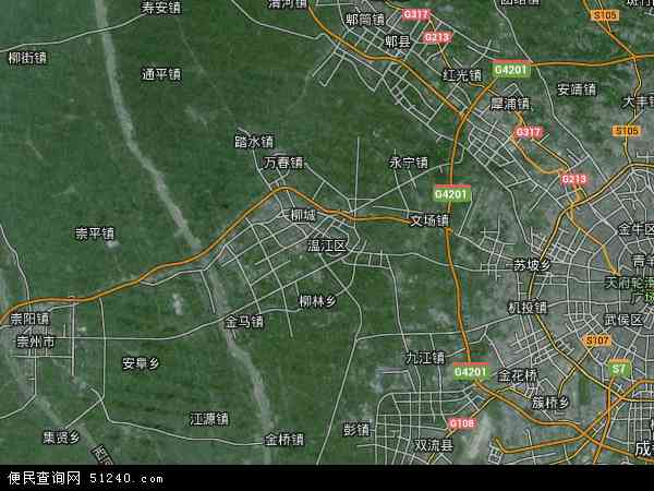 成都市 温江区温江区卫星地图 本站收录有:2021温江区卫星地图高清版
