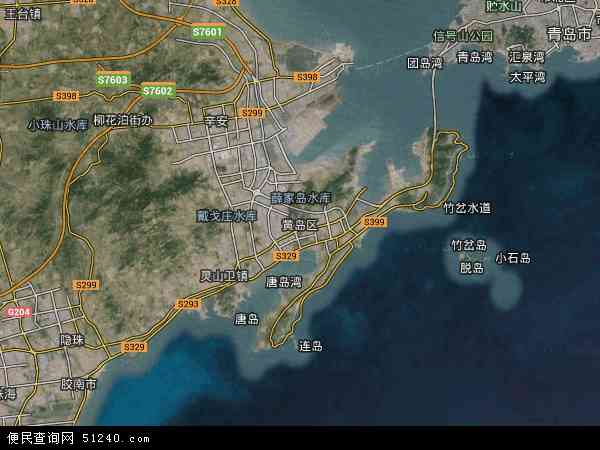 黄岛卫星地图高清大图图片