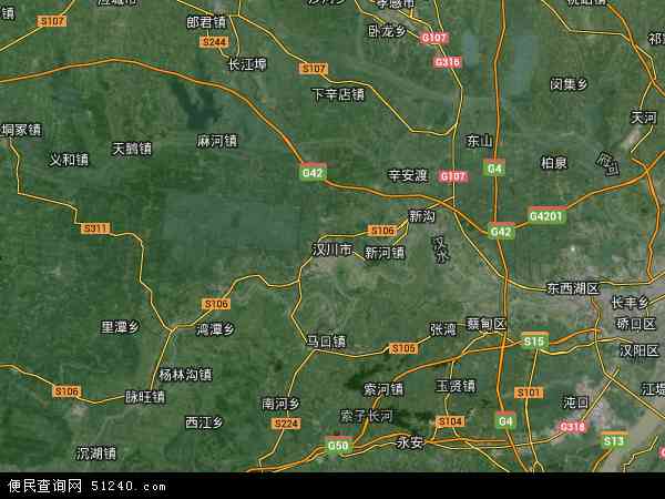 汉川市卫星地图 - 汉川市高清卫星地图 - 汉川市高清航拍地图 - 2024年汉川市高清卫星地图