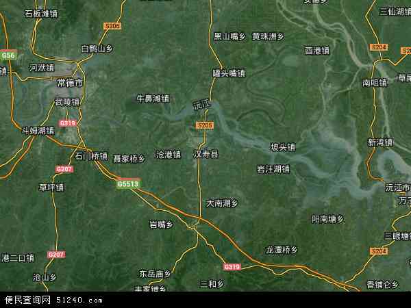 汉寿县卫星地图 - 汉寿县高清卫星地图 - 汉寿县高清航拍地图 - 2024年汉寿县高清卫星地图