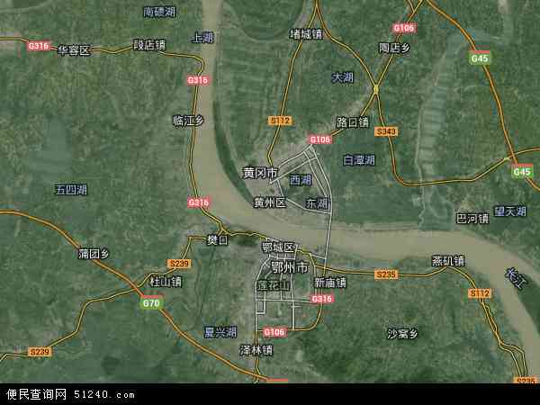 黄州区卫星地图 - 黄州区高清卫星地图 - 黄州区高清航拍地图 - 2024年黄州区高清卫星地图