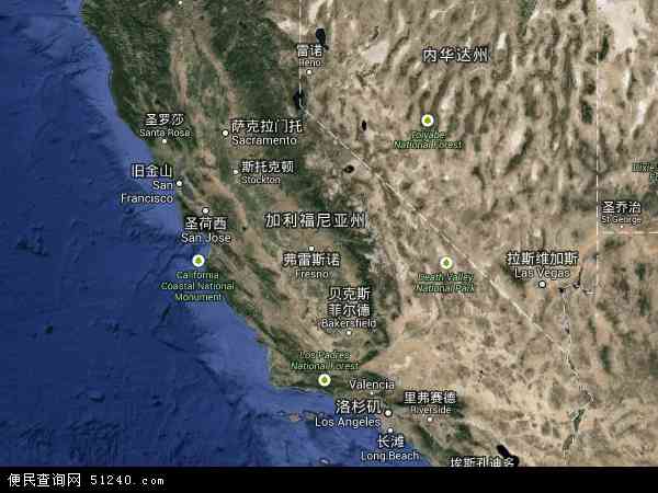 加利福尼亚卫星地图 - 加利福尼亚高清卫星地图 - 加利福尼亚高清航拍地图 - 2024年加利福尼亚高清卫星地图