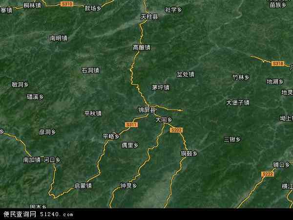 锦屏县城地图图片