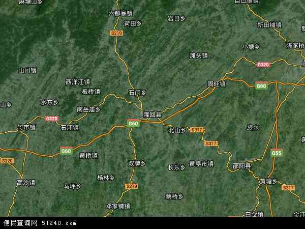 隆回县城地图图片