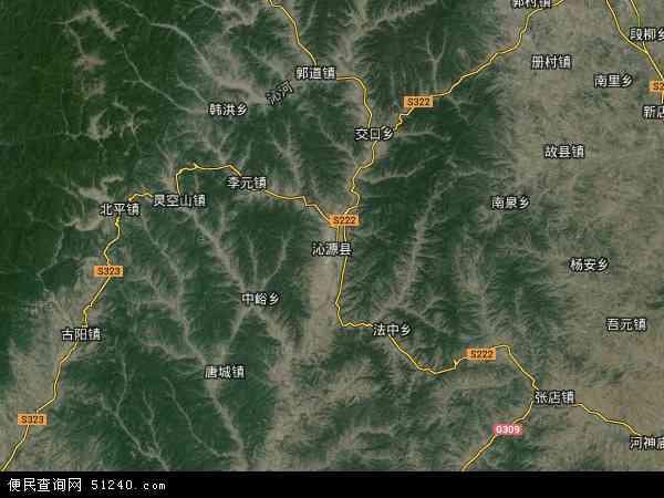 沁源县卫星地图图片