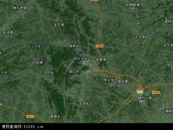 韶山冲龙脉卫星地图图片