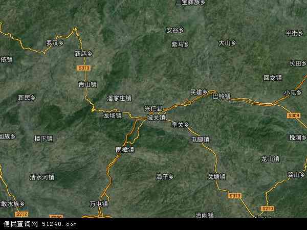 兴仁县卫星地图 - 兴仁县高清卫星地图 - 兴仁县高清航拍地图 - 2024年兴仁县高清卫星地图
