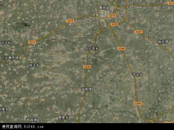 中国山东省滨州市惠民县皂户李镇地图(卫星地图)