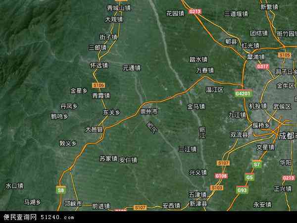 崇州地图高清版大地图图片
