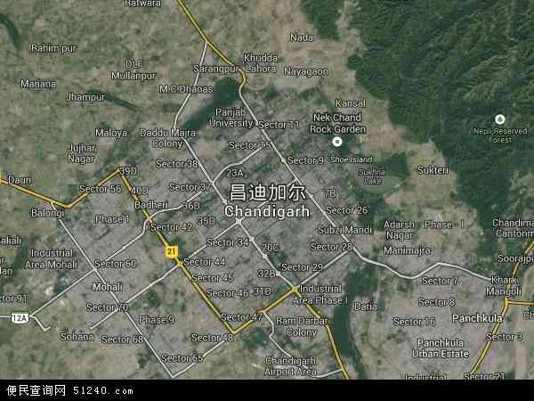 昌迪加尔卫星地图 - 昌迪加尔高清卫星地图 - 昌迪加尔高清航拍地图 - 2024年昌迪加尔高清卫星地图