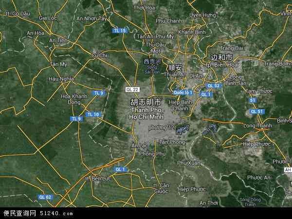 胡志明市卫星地图 - 胡志明市高清卫星地图 - 胡志明市高清航拍地图 - 2024年胡志明市高清卫星地图