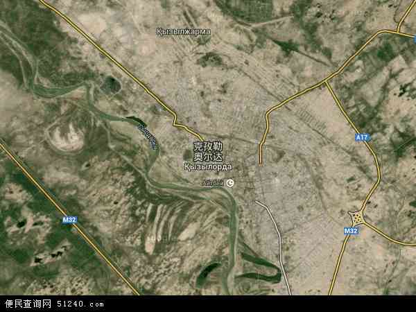 克孜勒奥尔达卫星地图 - 克孜勒奥尔达高清卫星地图 - 克孜勒奥尔达高清航拍地图 - 2024年克孜勒奥尔达高清卫星地图