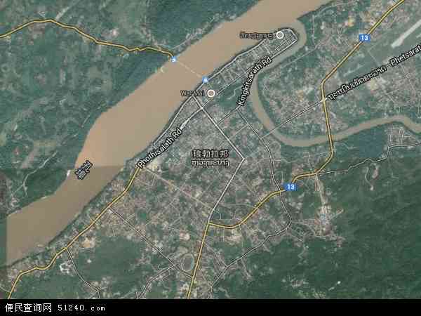 琅勃拉邦卫星地图 - 琅勃拉邦高清卫星地图 - 琅勃拉邦高清航拍地图 - 2024年琅勃拉邦高清卫星地图