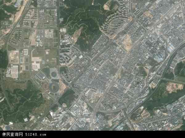中国广东省深圳市龙岗区龙城地图(卫星地图)