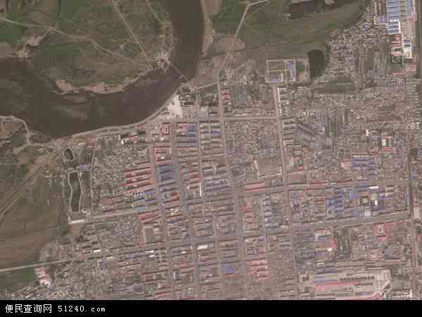 鸭绿江卫星地图图片