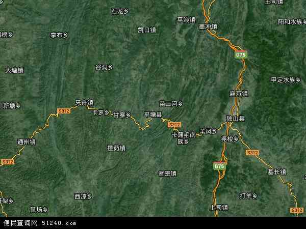 平塘县县城地图图片