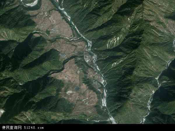 中国西藏自治区林芝地区察隅县下察隅镇地图(卫星地图)