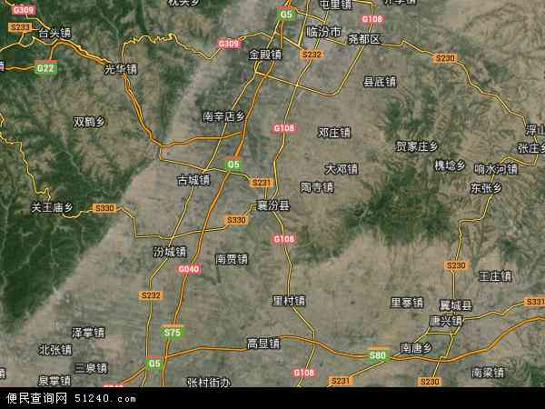 山西省临汾市襄汾县地图(地图)