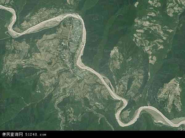 略阳县卫星地图图片