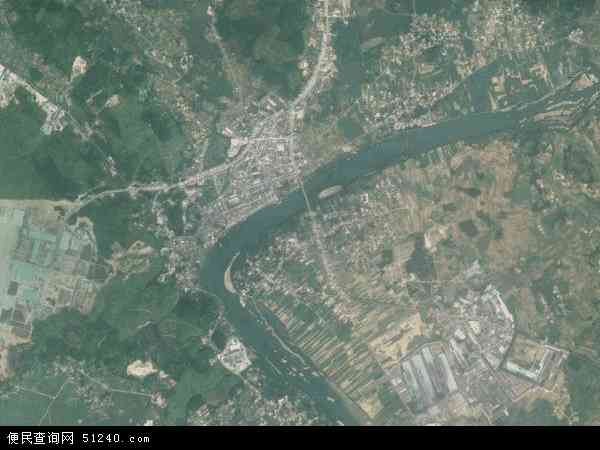 中国广西壮族自治区贺州市八步区信都镇地图(卫星地图)