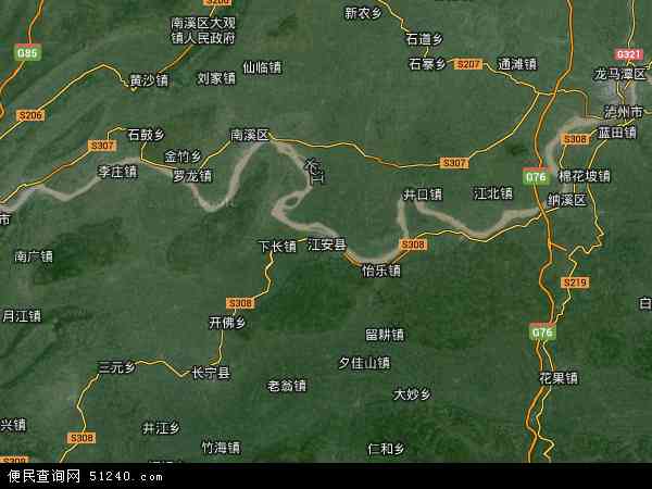 江安县卫星地图图片