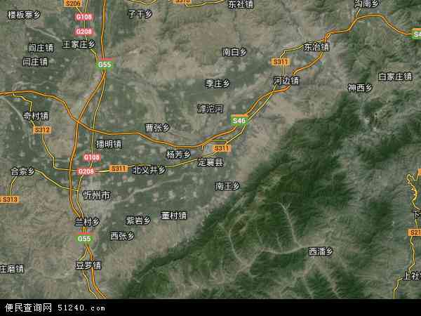 山西省忻州市定襄县地图(地图)