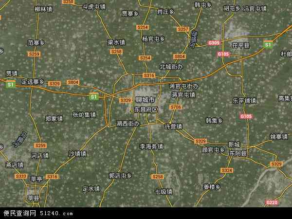 聊城市卫星地图高清版图片