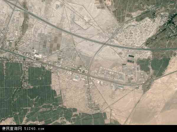 中国新疆维吾尔自治区吐鲁番地区鄯善县连木沁镇地图(卫星地图)
