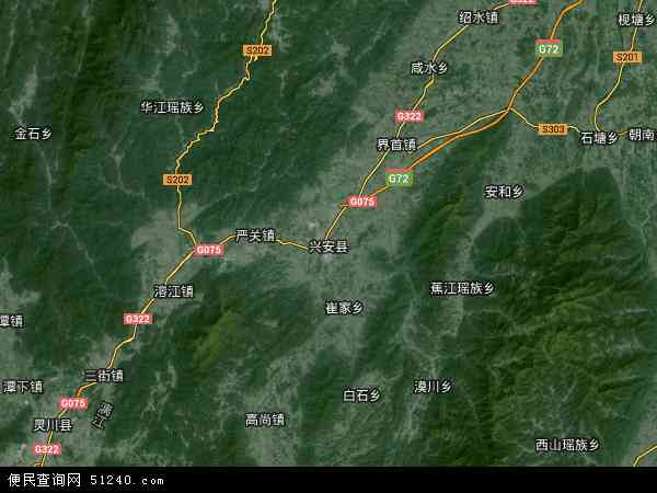 广西壮族桂林市兴安县地图(地图)